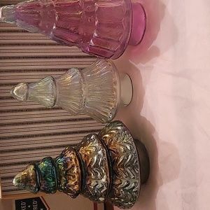 Christmas tree Glass tea lite holders very pretty